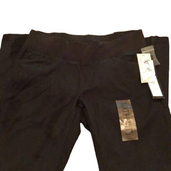 Planet Motherhood Maternity Pants – Black – Size M (8/10) – Elastic Waist – Cott - Picture 2 of 6